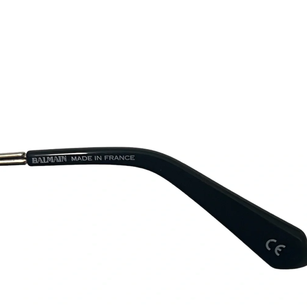 Balmain Paris Oversize Black Metal Sunglasses
